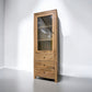 Oak Furnitureland Solid Mango Wood Display Cabinet Lyla Range RRP £679