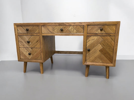 Oak Furnitureland Solid Oak Computer Desk Parquet Range RRP £629