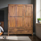 Natural Solid Mango Wood Triple Wardrobe Noah Range From Oak Furnitureland RRP £1699