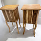 Solid Oiled Teak Wood 3 Drawer Bedside Tables/ Side Tables/ Lamp Tables