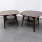 Bentleys Solid Walnut Wood Lamp Tables With Shelf RRP £429