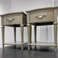 Bentleys Solid Wood & Grey Painted Bedside Tables RRP £489