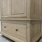 Weathered Oak Double Wardrobe with Glass Mirror & Tie Rack Burleigh Range From Oak Furnitureland RRP £1099