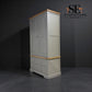 Solid Oak & Grey Painted Kitchen Larder St Ives Range From Oak Furnitureland RRP £1399