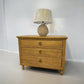 Solid Mellow Oak Large 3 Drawer Bedside Table