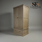 Weathered Oak Double Wardrobe with Glass Mirror & Tie Rack Burleigh Range From Oak Furnitureland RRP £1099