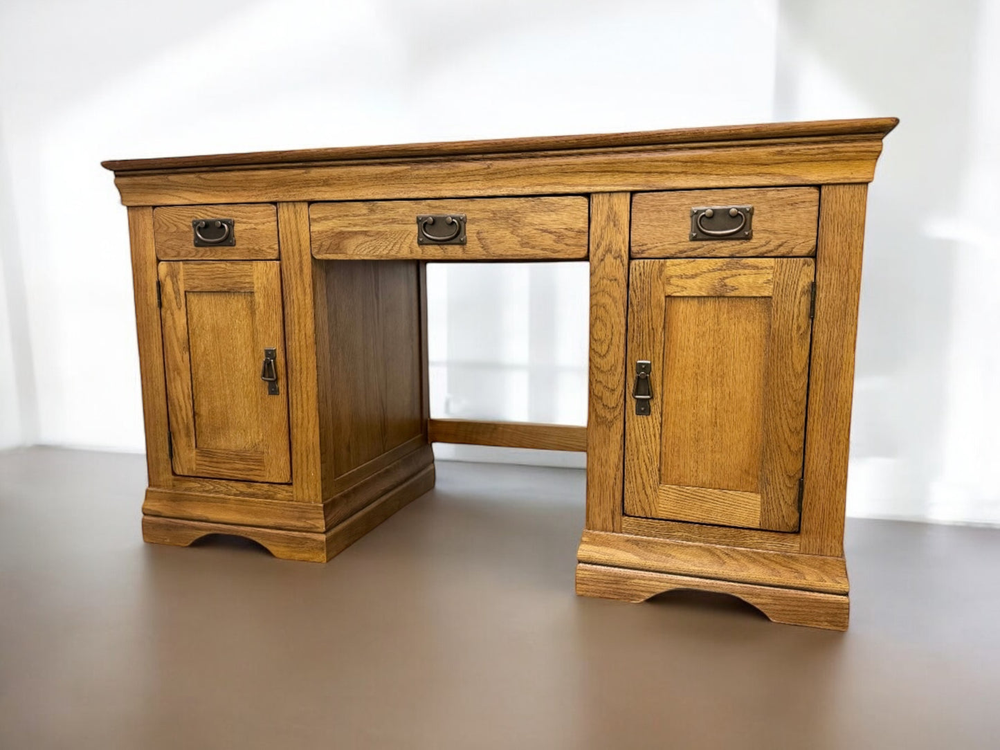 Oak Furnitureland Solid Oak Computer Desk French Farmhouse Range RRP £649