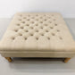 Hand Buttoned Coffee Table Stone Linen With Oak Legs RRP £299