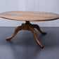 Ercol Solid Elm Oval Golden Dawn Coffee Table On Quatrefoil Base Model No 1121