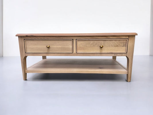 Oak Furnitureland Solid Oak Coffee Table Newton Range RRP £399