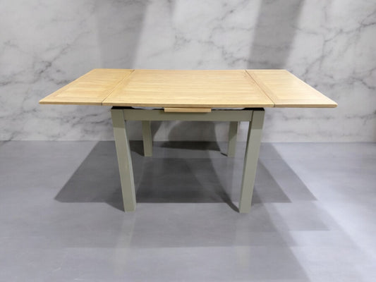 Cotswold Company White Wax Finished Oak Top & Grey Painted 2-4 Extending Dining Table RRP £399