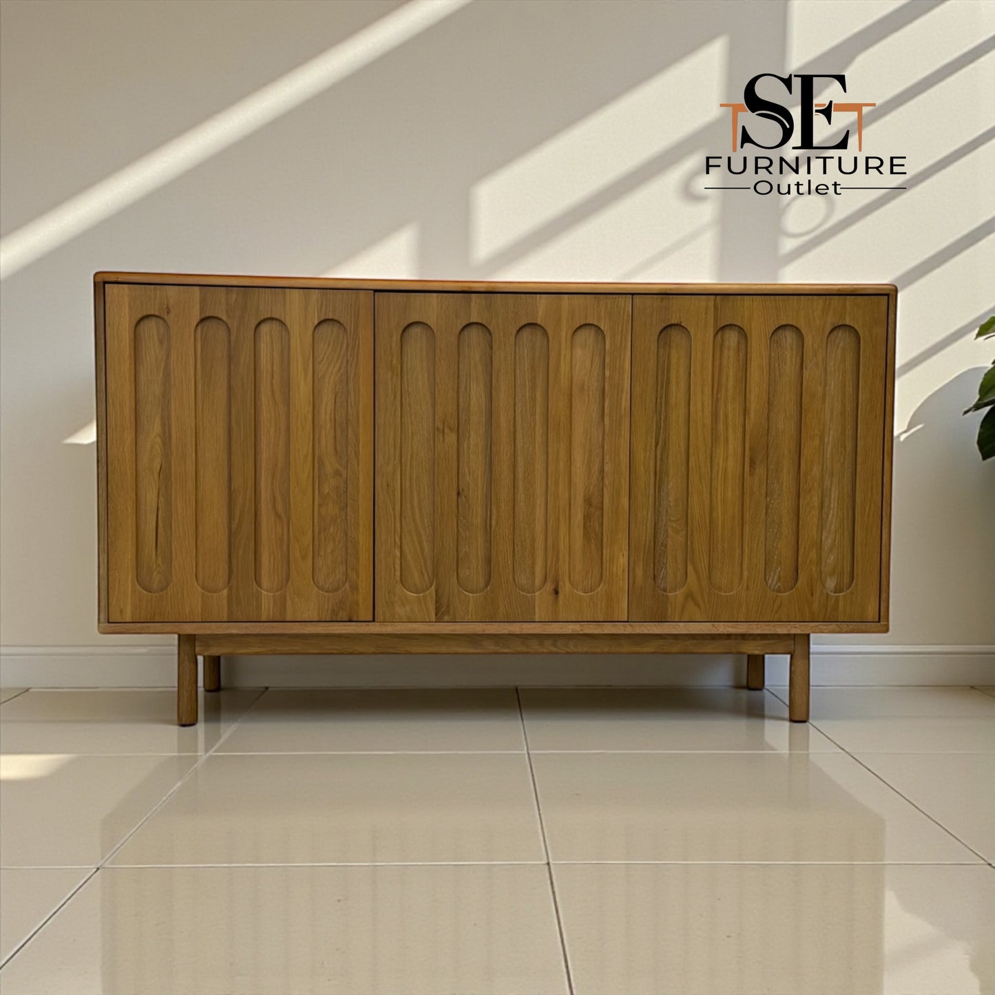 Solid Oak Large Sideboard Belgrave Range From Oak Furnitureland RRP £829