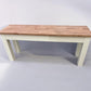 Solid Oiled Oak Top & Cream Painted Bench