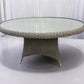 John Lewis 6 Seater Rattan Garden Table with Glass Top RRP £549