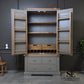 Solid Oak & Grey Painted Kitchen Larder St Ives Range From Oak Furnitureland RRP £1399