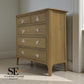 Light Natural Solid Oak 5 Drawer Chest, Newton Range From Oak Furnitureland RRP £599