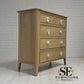 Light Natural Solid Oak 5 Drawer Chest, Newton Range From Oak Furnitureland RRP £599