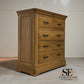 Natural Solid Oak 5 Drawer Chest, Canterbury Range From Oak Furnitureland RRP £599