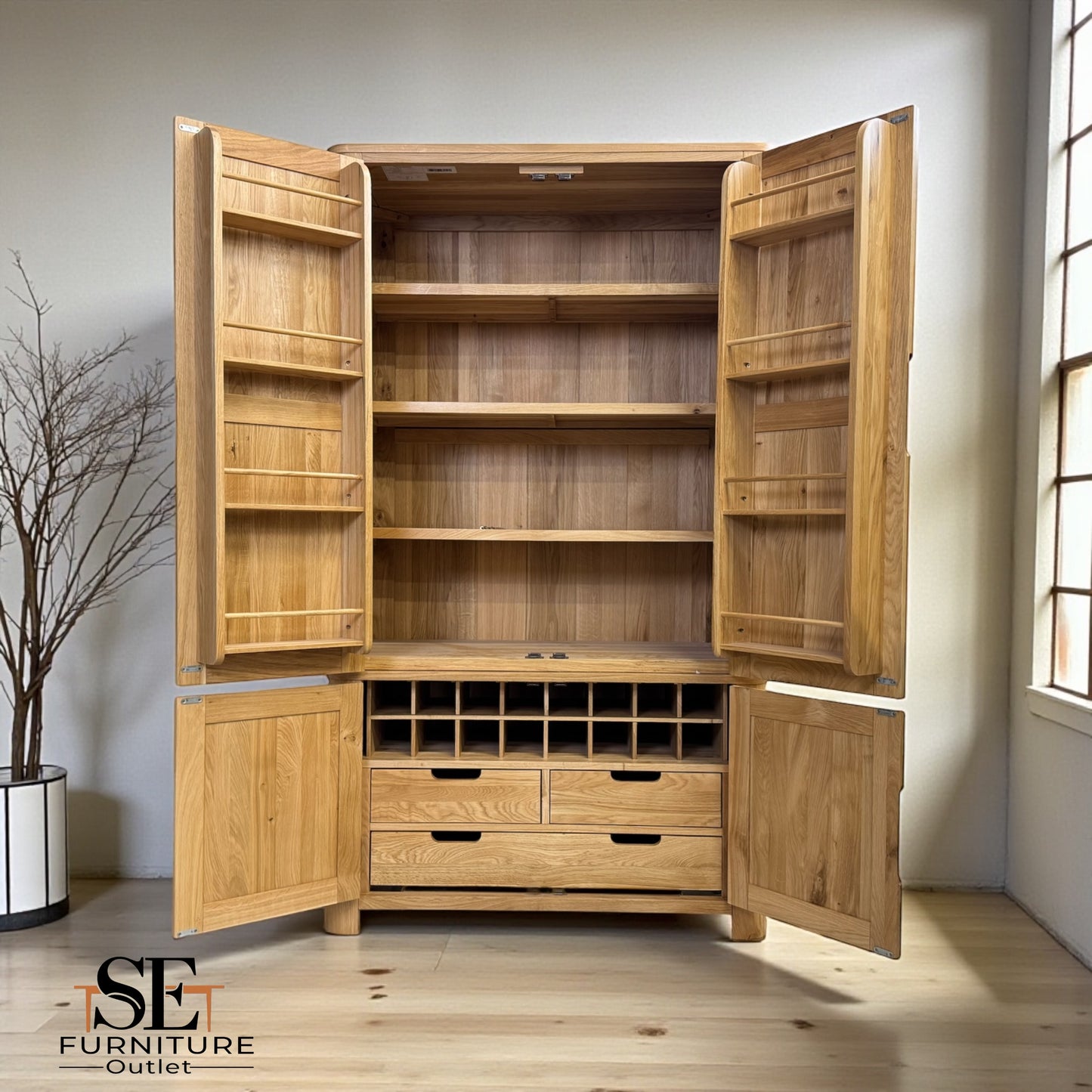 Natural Solid Oak Kitchen Larder Romsey Range From Oak Furnitureland RRP £1399