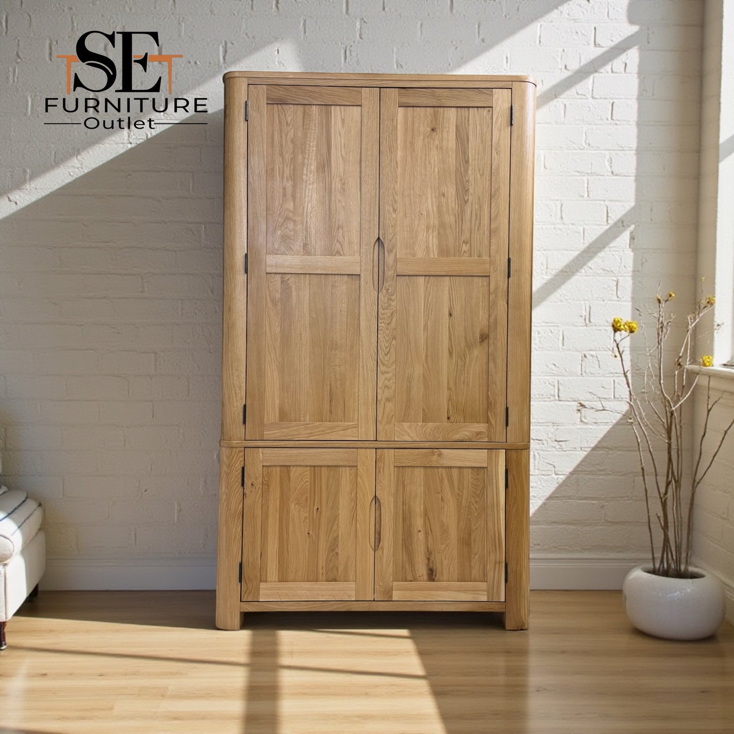 Natural Solid Oak Kitchen Larder Romsey Range From Oak Furnitureland RRP £1399