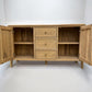 OAK FURNITURELAND LIGHT NATURAL SOLID OAK LARGE SIDEBOARD NEWTON RANGE RRP £649