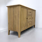 OAK FURNITURELAND LIGHT NATURAL SOLID OAK LARGE SIDEBOARD NEWTON RANGE RRP £649