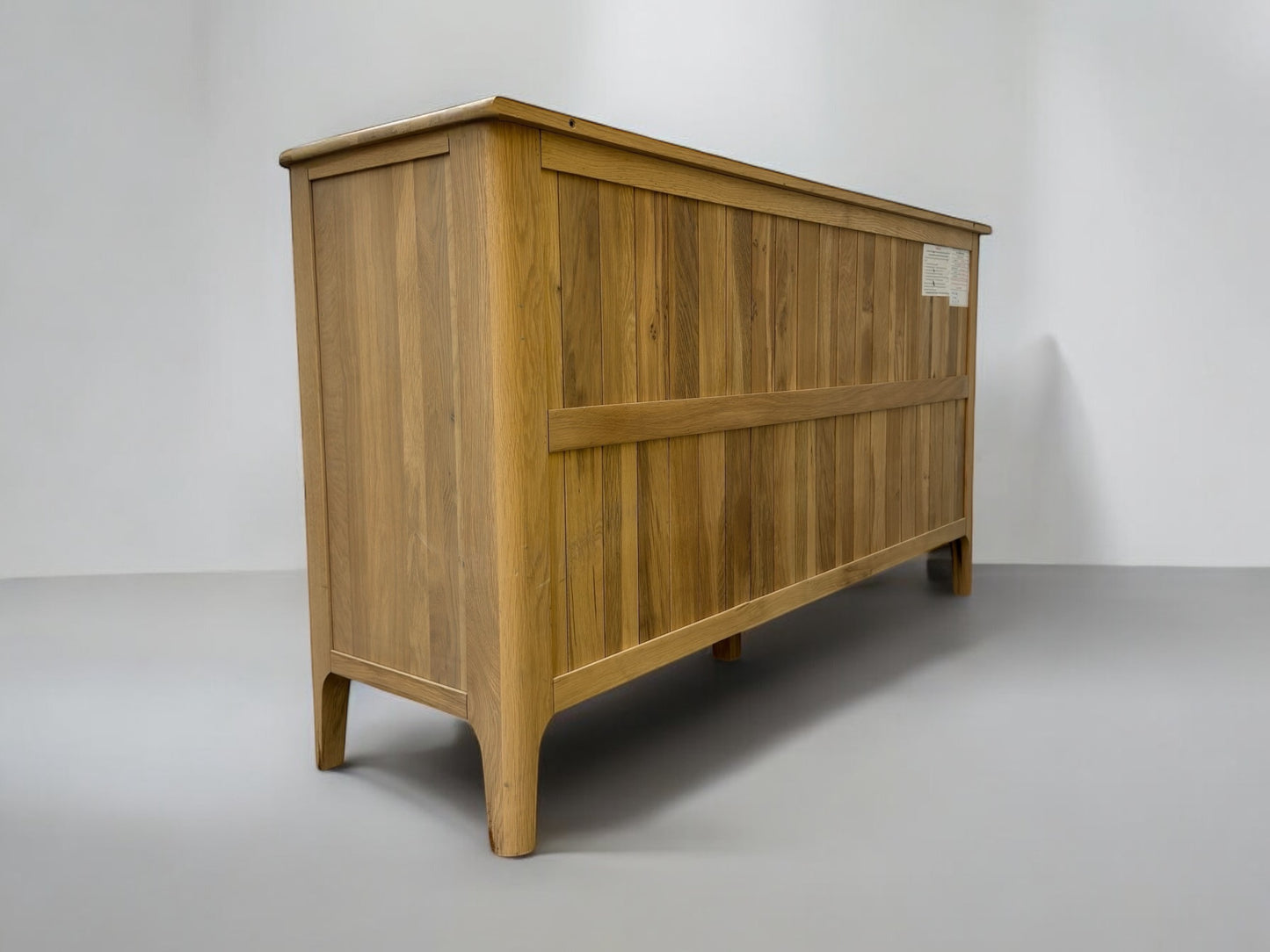 OAK FURNITURELAND LIGHT NATURAL SOLID OAK LARGE SIDEBOARD NEWTON RANGE RRP £649