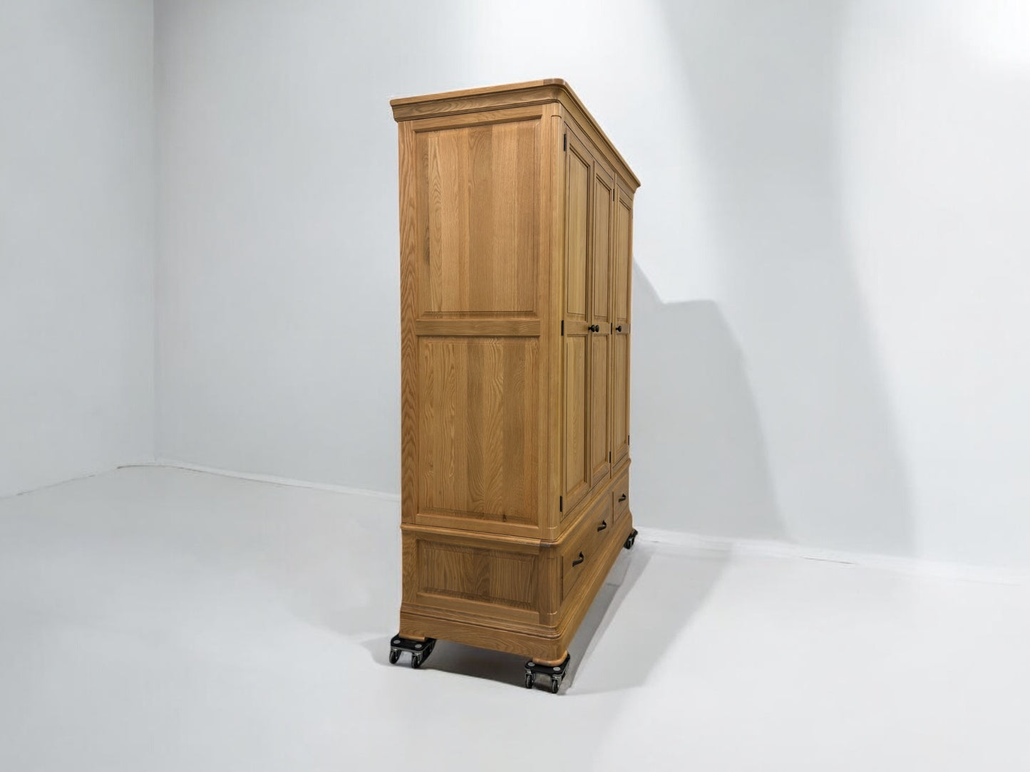 OAK FURNITURELAND NATURAL SOLID OAK TRIPLE WARDROBE CANTERBURY RANGE RRP £1499