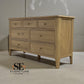 Light Natural Solid Oak 7 Drawer Chest, Newton Range From Oak Furnitureland RRP £679
