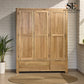 Natural Solid Oak Triple Wardrobe Romsey Range From Oak Furnitureland RRP £1599