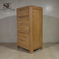 Natural Solid Oak Tallboy Romsey Range From Oak Furnitureland RRP £499