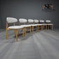 Set of 6 Natural Oak Dining Chairs in Cloud Grey, OTIS Range From Oak Furnitureland RRP £260 each