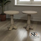 Weathered Oak Pedestal Side Table Burleigh Range From Oak Furnitureland