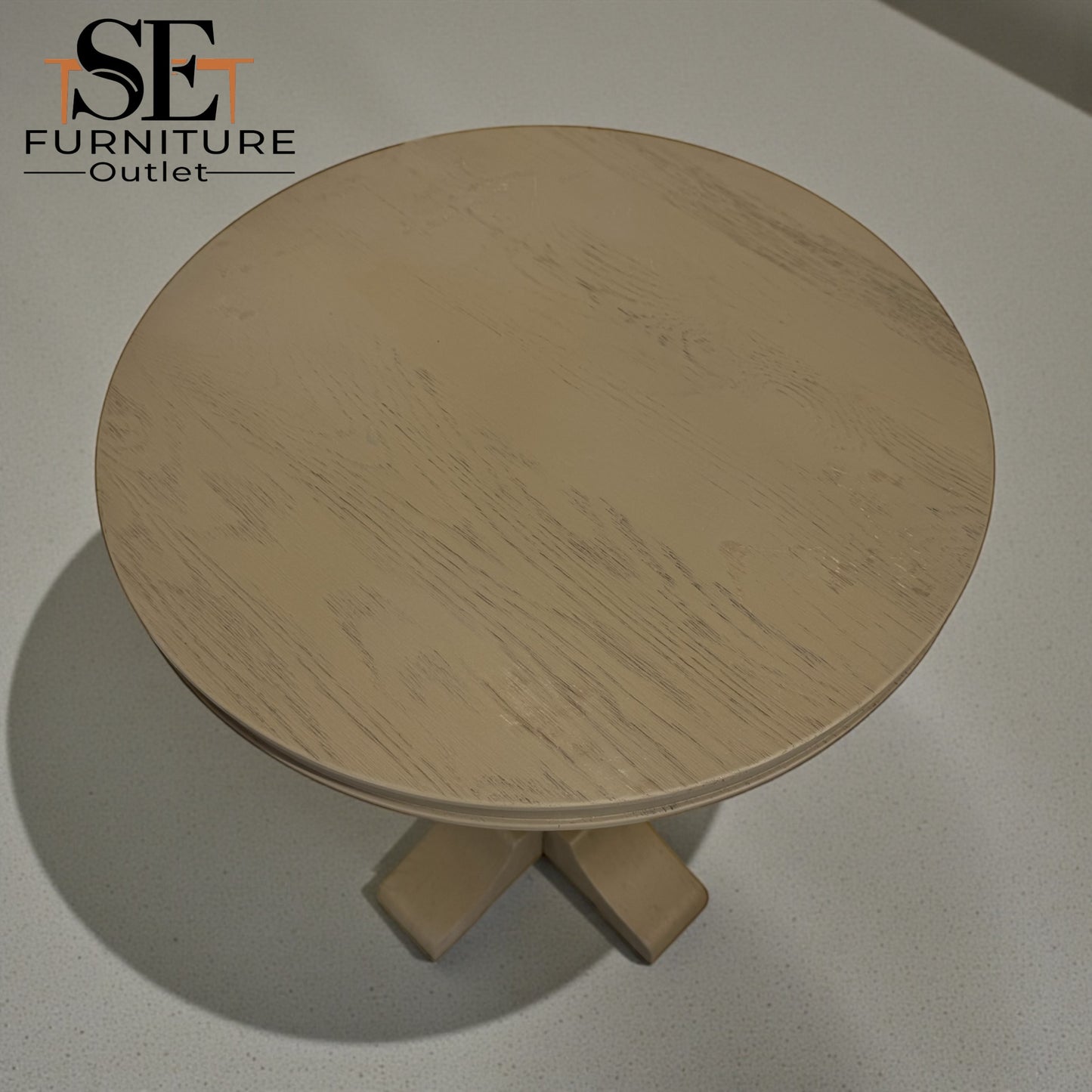 Weathered Oak Pedestal Side Table Burleigh Range From Oak Furnitureland