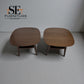 Bentleys Solid Walnut Wood Side Tables With Shelf RRP £429