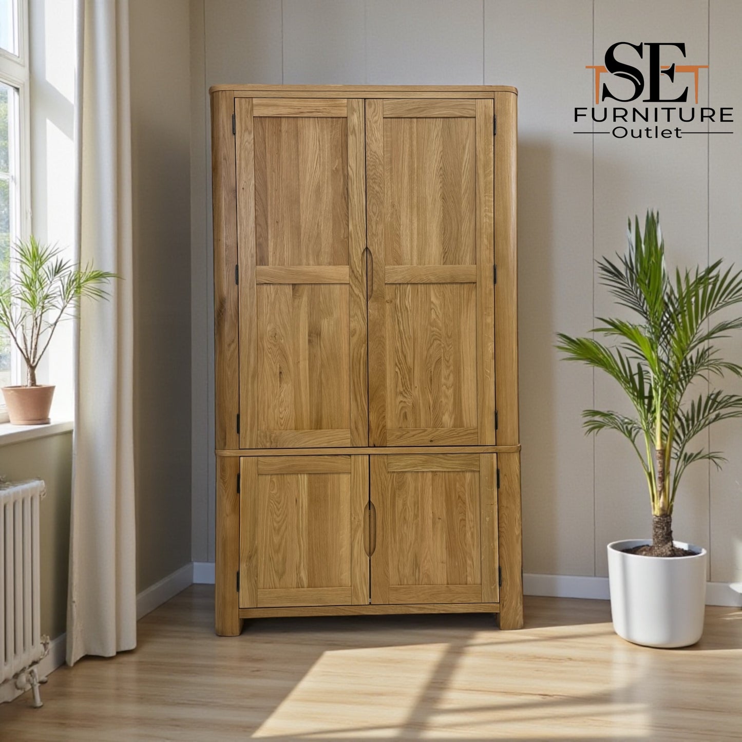 Natural Solid Oak Kitchen Larder Romsey Range From Oak Furnitureland RRP £1399