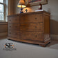Dark Oak Low & Wide 6 Drawer Chest, Winchcombe Range RRP £1199