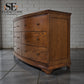 Dark Oak Low & Wide 6 Drawer Chest, Winchcombe Range RRP £1199