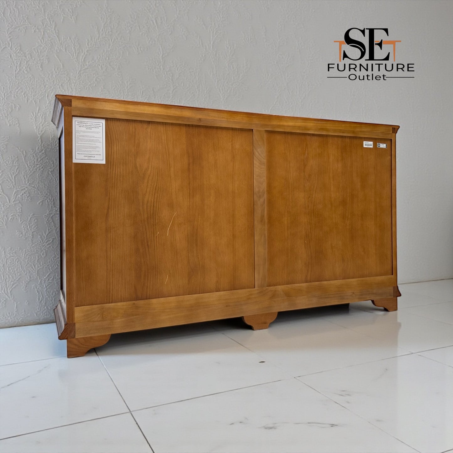 Dark Oak Low & Wide 6 Drawer Chest, Winchcombe Range RRP £1199