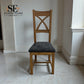 Set of 4 Natural Oak Dining Chairs, Cross Back Range From Oak Furnitureland RRP £200 Each