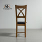 Set of 4 Natural Oak Dining Chairs, Cross Back Range From Oak Furnitureland RRP £200 Each