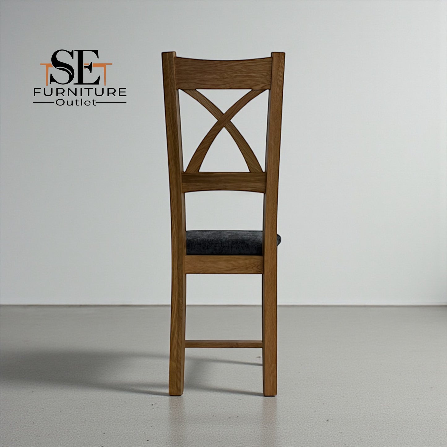 Set of 4 Natural Oak Dining Chairs, Cross Back Range From Oak Furnitureland RRP £200 Each