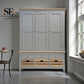 Solid Oak Top & Solid Wood Frames Triple Larder, Chester Dove Grey RRP £1999