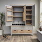 Solid Oak Top & Solid Wood Frames Triple Larder, Chester Dove Grey RRP £1999
