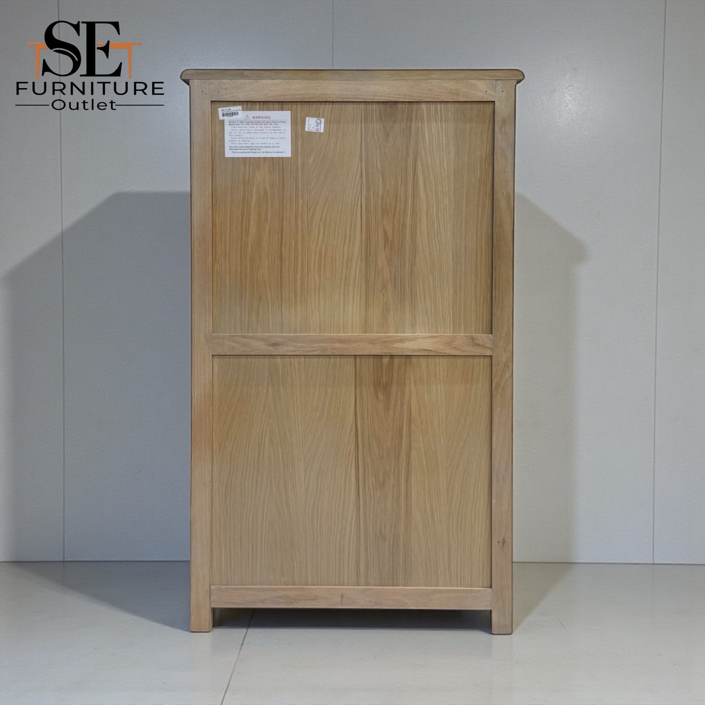 Solid Oak Frame Tall 5 Drawer Chest, Camille Limewash Range RRP £899