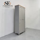 Oak Top & Solid Wood Frames 2 Door Hallway Cupboard, Chester Dove Grey Range RRP £999