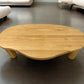 Solid Oak Coffee Table Featuring a Live Edge Design and Sturdy, Chunky Legs RRP £549