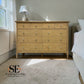Solid Oak Top, Frames with Oak Veneer & White Wax Finish, 10 Drawer Chest Berkeley Nordic Oak Range RRP £999
