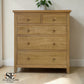Whitewash Finish Solid Oak & Quality Oak Veneer 5 Drawer Chest, Inglesham Range, RRP £599
