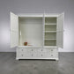 Solid Wood Frames & Warm White Painted Grand Triple Wardrobe, Chantilly Range RRP £1899